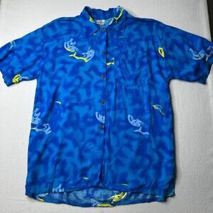 Tropical Planet Mens Shirt Size M Beach Ocean‎ Fish Miami Florida